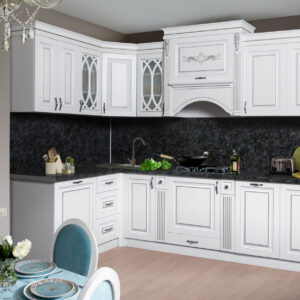 Кухонная мебель «Аделина» угловая белая | Мебельная фабрика "СКФМ"