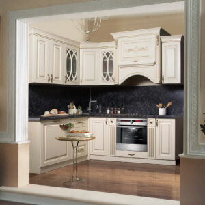 Кухонная мебель «Аделина» угловая бежевая 1.65х2.3 | Мебельная фабрика "СКФМ"