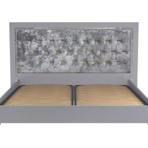 Спальная мебель "Самира" серо-белая | Кровать