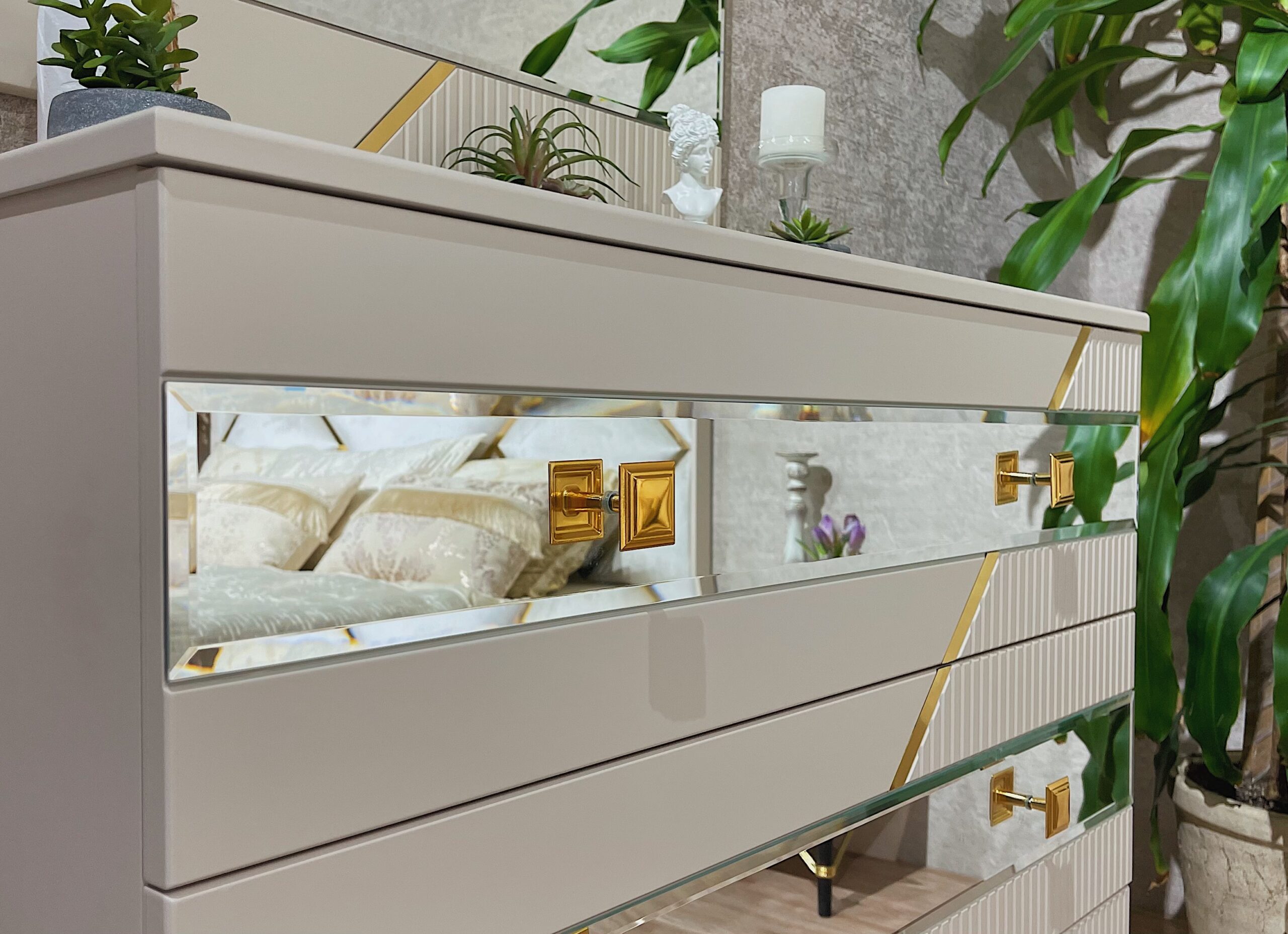 Спальная мебель "Ализе" сатин 4 дв | Детали 1