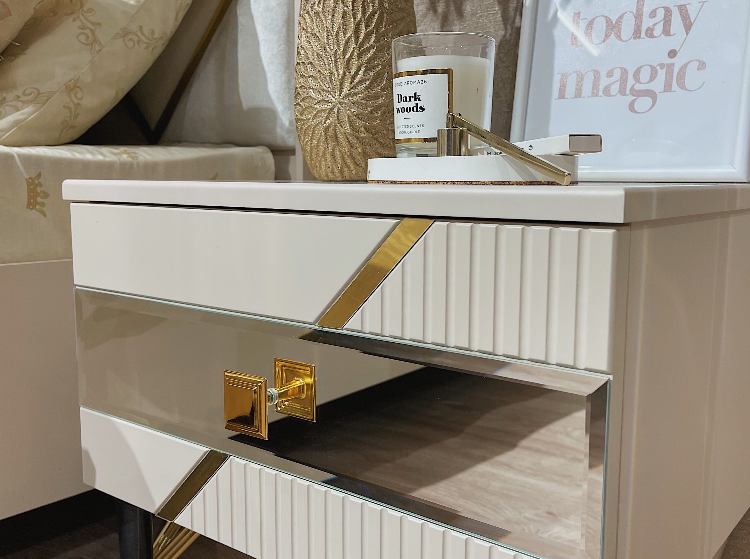 Спальная мебель "Ализе" сатин 4 дв | Детали 2