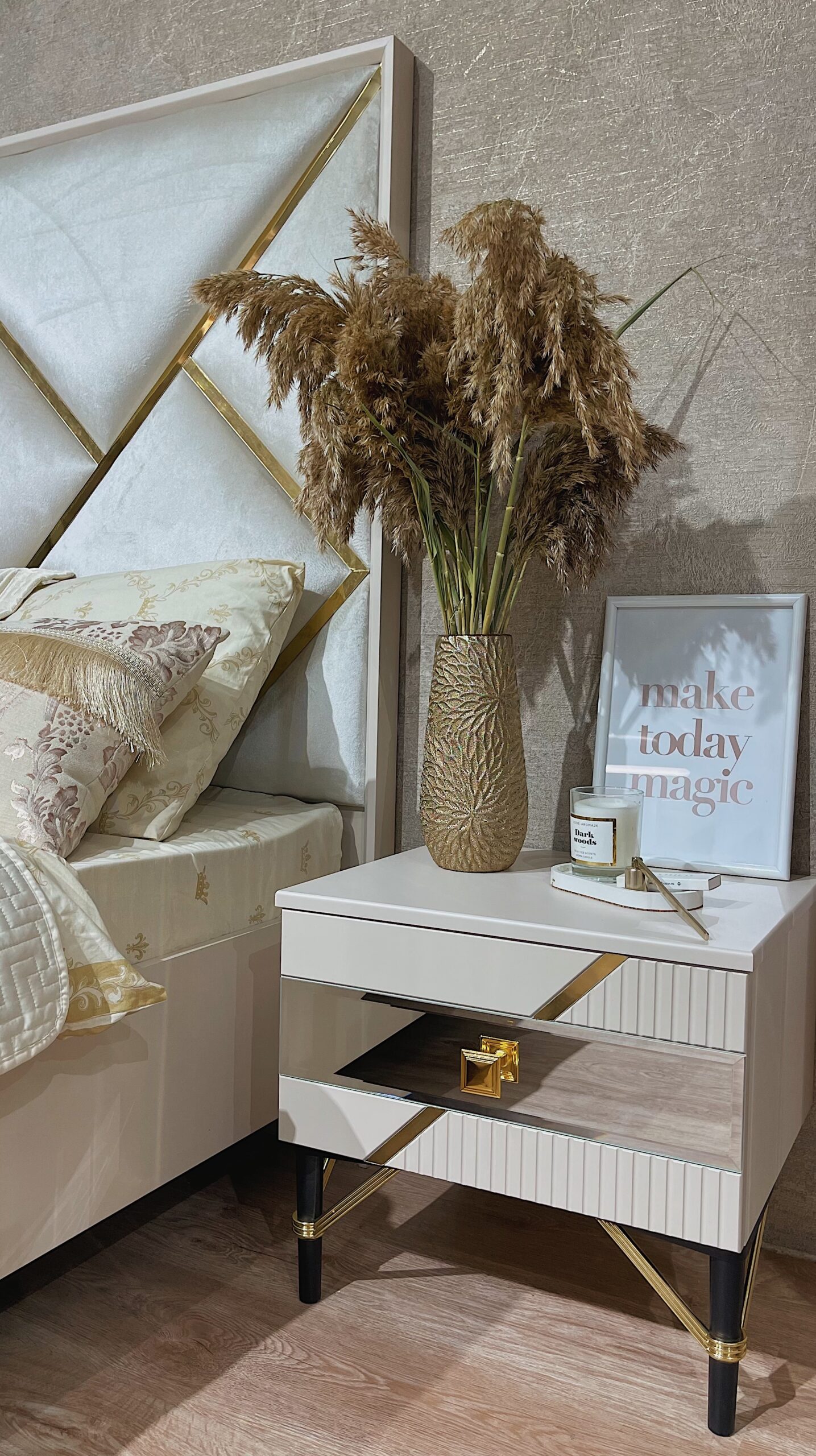 Спальная мебель "Ализе" сатин 4 дв | Детали 5