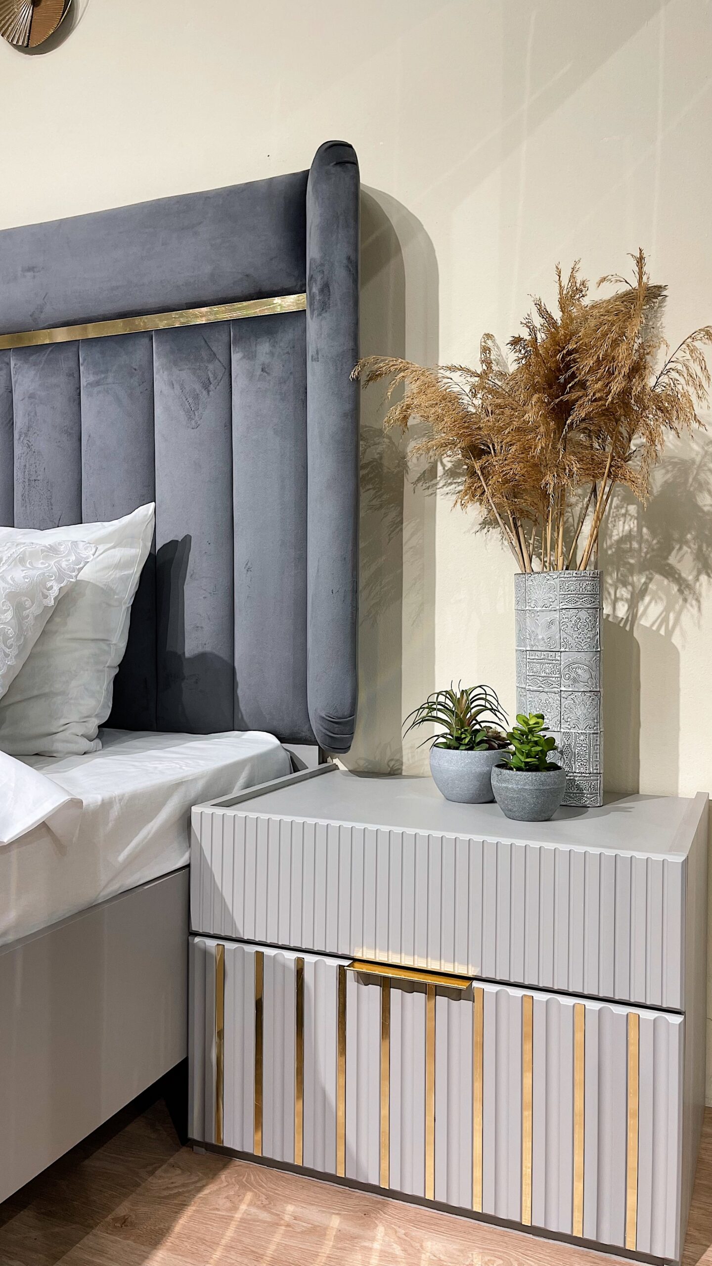 Спальная мебель "Сидея" серая | Детали 3